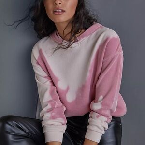 Anthropologie DOLAN Callie Bleached Tie-Dye Hoodie